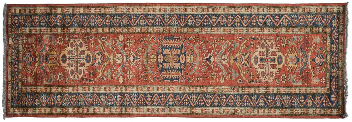 2.5x9.5 New Pakistani Caucasian Design Rug Runner