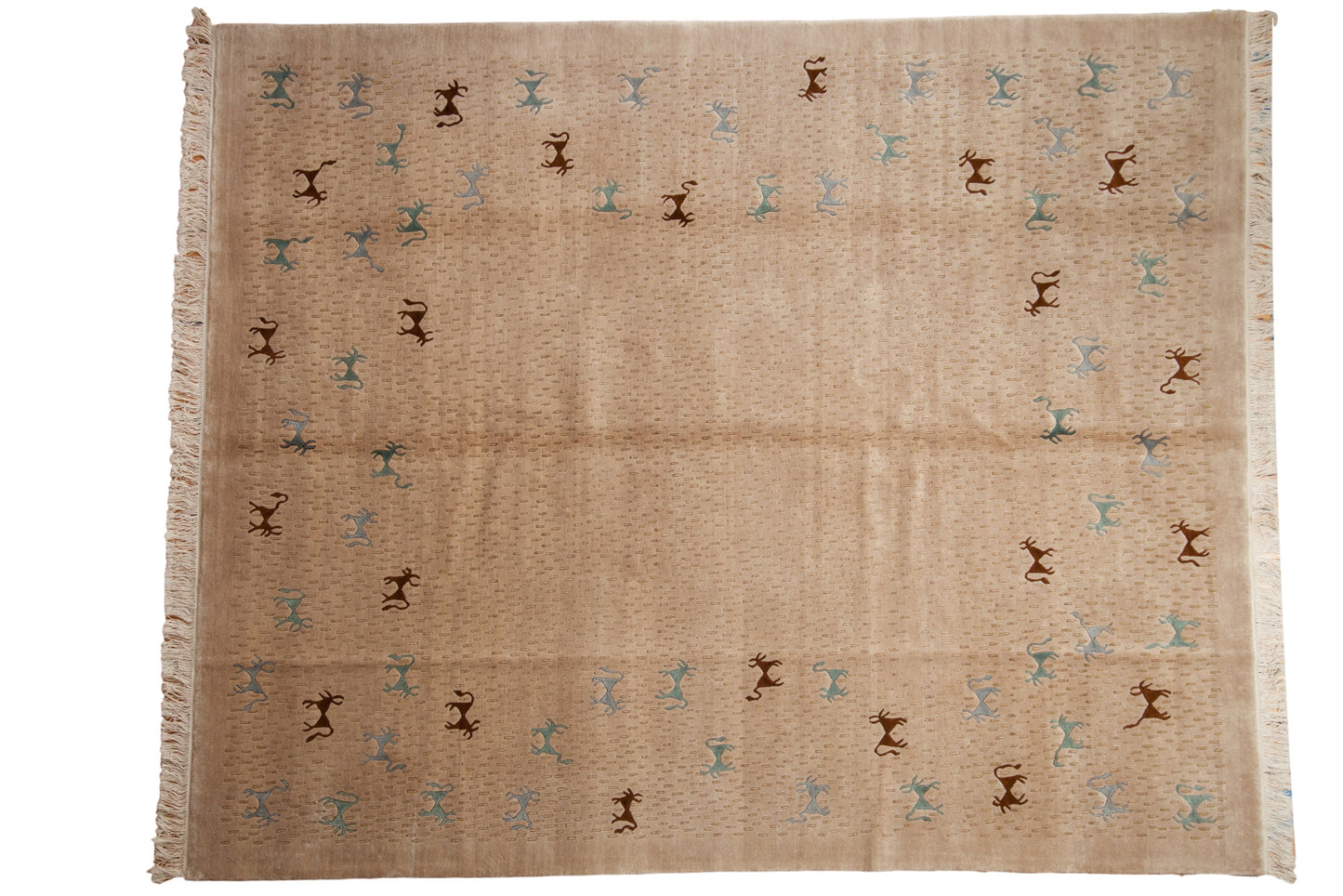 RESERVED 8x10 New Indian Folk Art Design Carpet