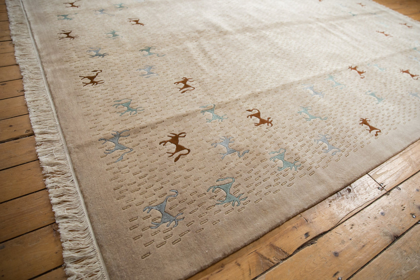 RESERVED 8x10 New Indian Folk Art Design Carpet