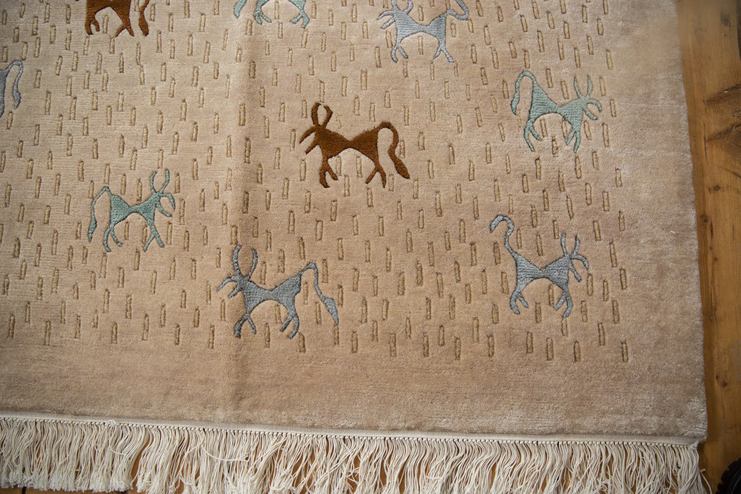 RESERVED 8x10 New Indian Folk Art Design Carpet