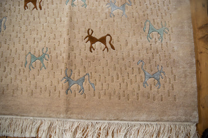 RESERVED 8x10 New Indian Folk Art Design Carpet