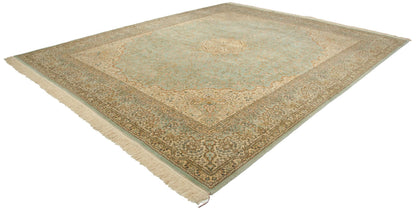 12x14 Vintage Fine Bulgarian Kerman Design Square Carpet