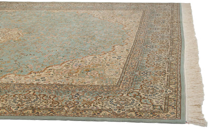 12x14 Vintage Fine Bulgarian Kerman Design Square Carpet