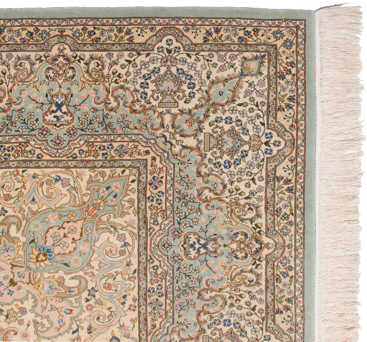 12x14 Vintage Fine Bulgarian Kerman Design Square Carpet