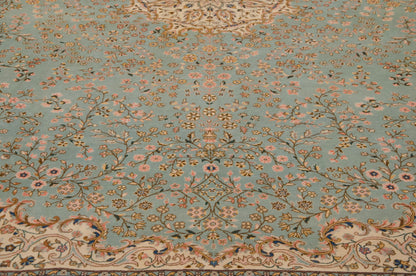 12x14 Vintage Fine Bulgarian Kerman Design Square Carpet