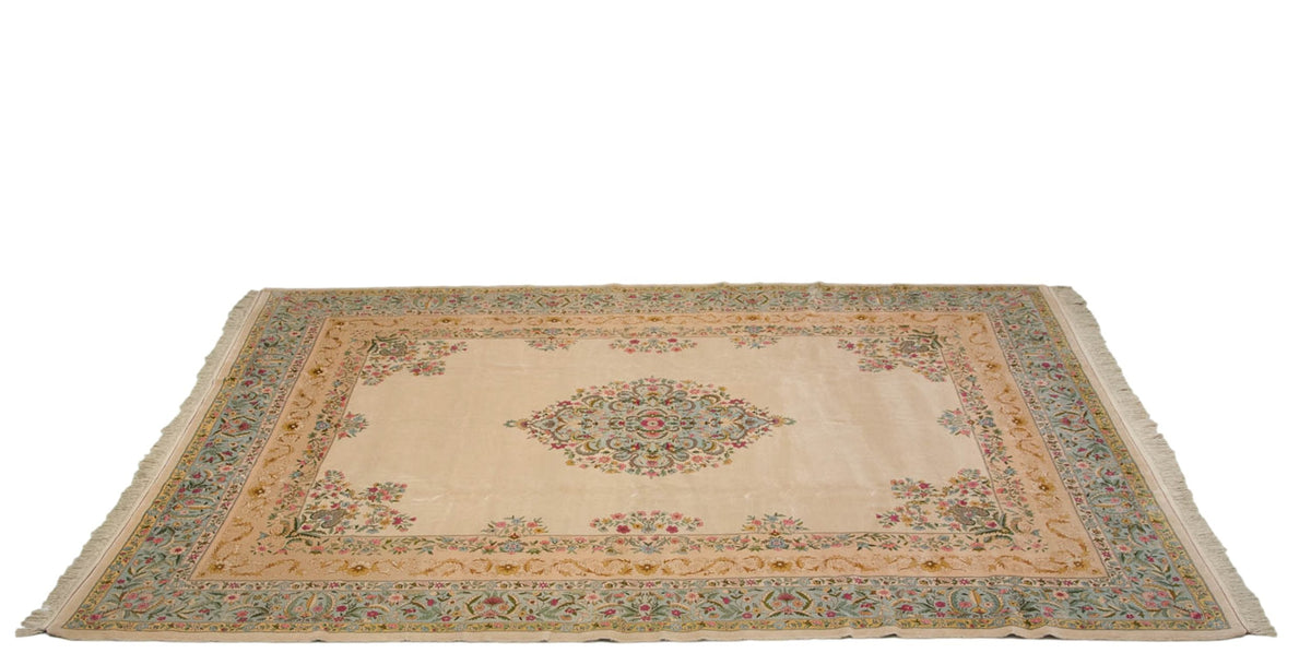 10x13 Vintage Fine Bulgarian Kerman Design Carpet