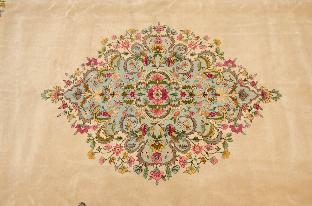 10x13 Vintage Fine Bulgarian Kerman Design Carpet