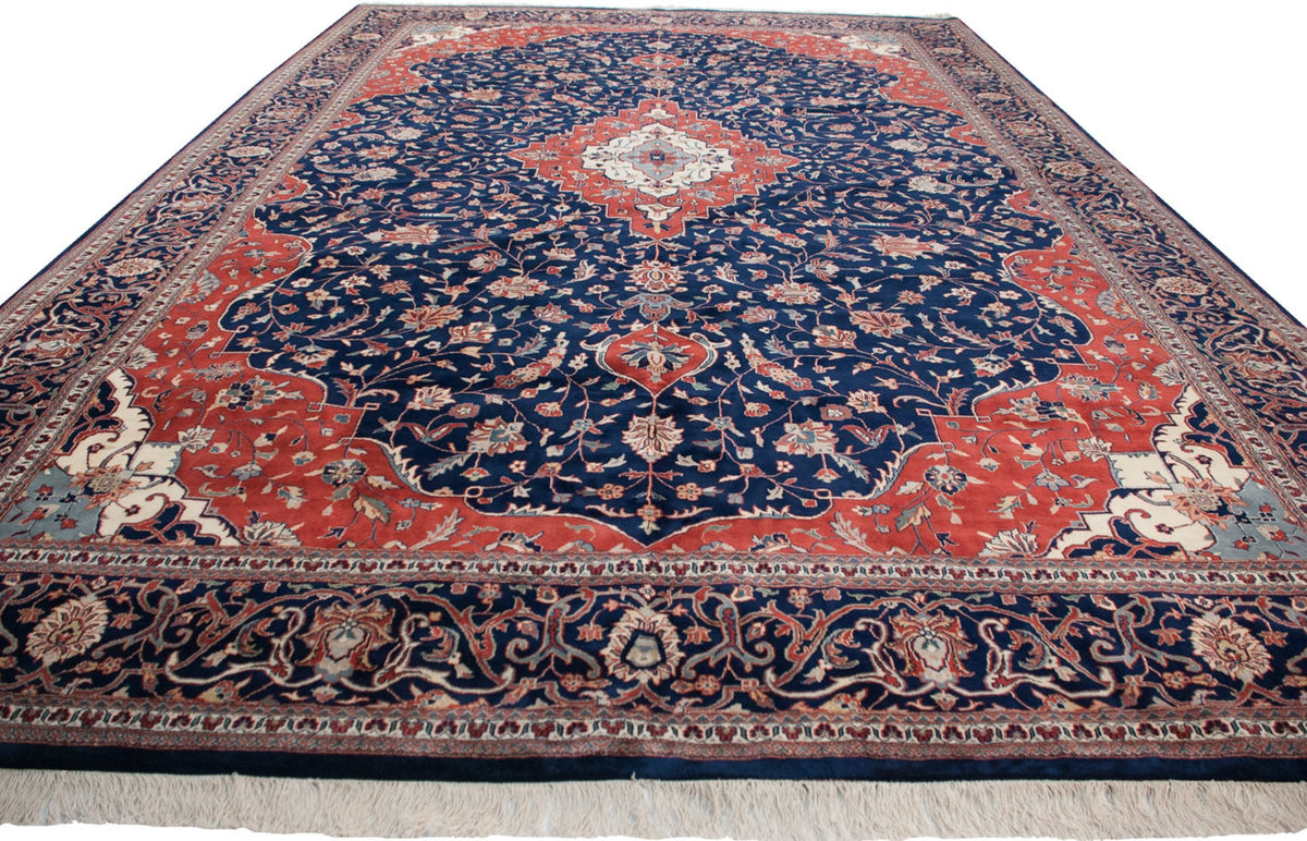 12x18 Vintage Indian Kashan Design Carpet