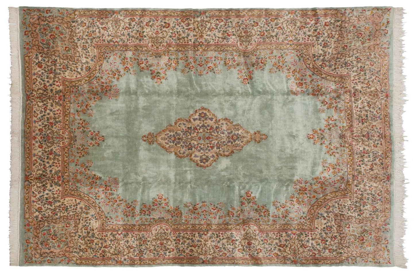 9.5x13.5 Vintage Kerman Carpet