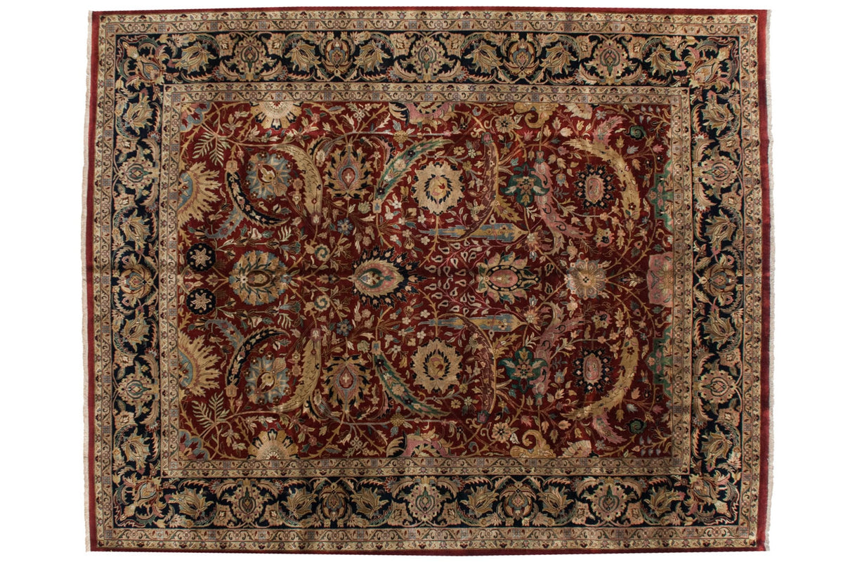 12x15 Vintage Indian Isfahan Design Carpet