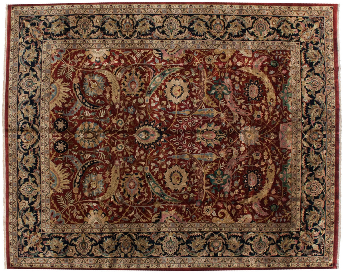 12x15 Vintage Indian Isfahan Design Carpet