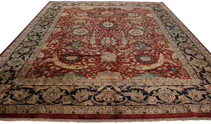 12x15 Vintage Indian Isfahan Design Carpet