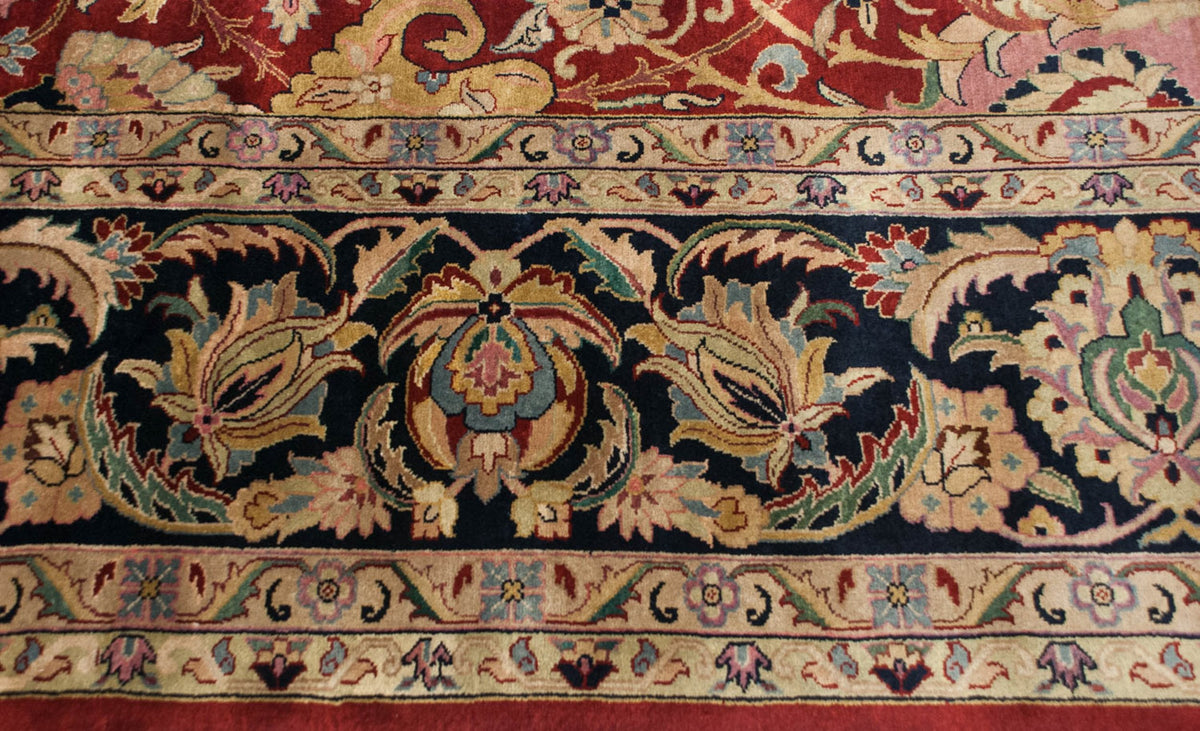 12x15 Vintage Indian Isfahan Design Carpet