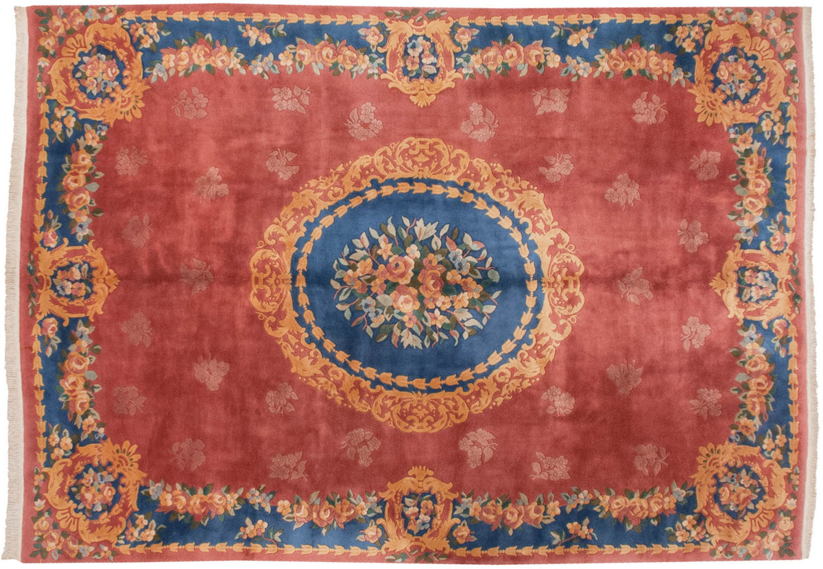 9.5x13.5 Vintage Japanese Aubusson Design Carpet
