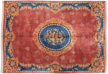 9.5x13.5 Vintage Japanese Aubusson Design Carpet