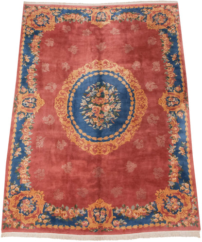 9.5x13.5 Vintage Japanese Aubusson Design Carpet