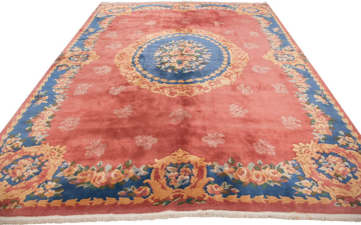 9.5x13.5 Vintage Japanese Aubusson Design Carpet