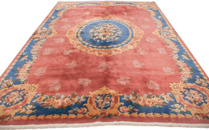 9.5x13.5 Vintage Japanese Aubusson Design Carpet