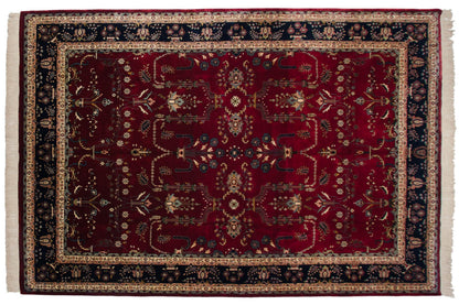 9.5x14 Fine Indian Mohajeran Sarouk Design Carpet