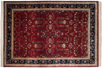 9.5x14 Fine Indian Mohajeran Sarouk Design Carpet