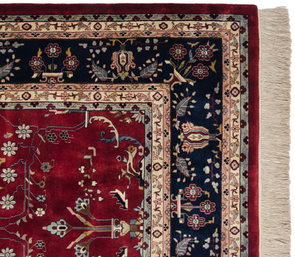 9.5x14 Fine Indian Mohajeran Sarouk Design Carpet