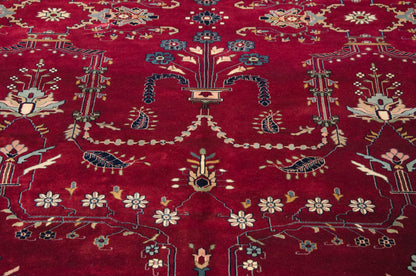 9.5x14 Fine Indian Mohajeran Sarouk Design Carpet
