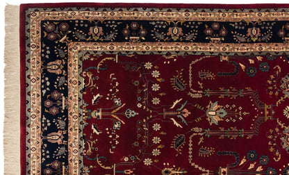 9.5x14 Fine Indian Mohajeran Sarouk Design Carpet