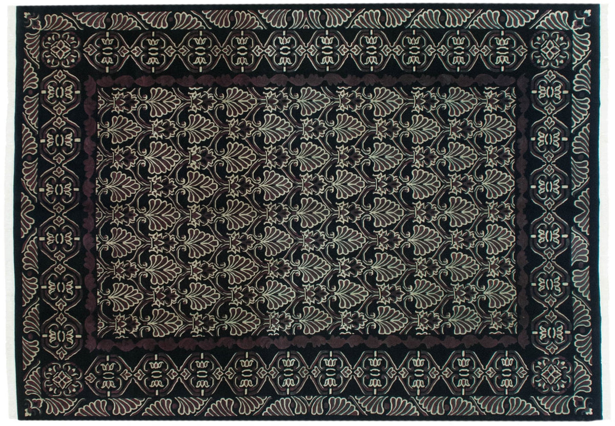 10x14 Vintage Indian Damask Design Carpet