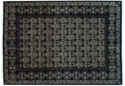 10x14 Vintage Indian Damask Design Carpet