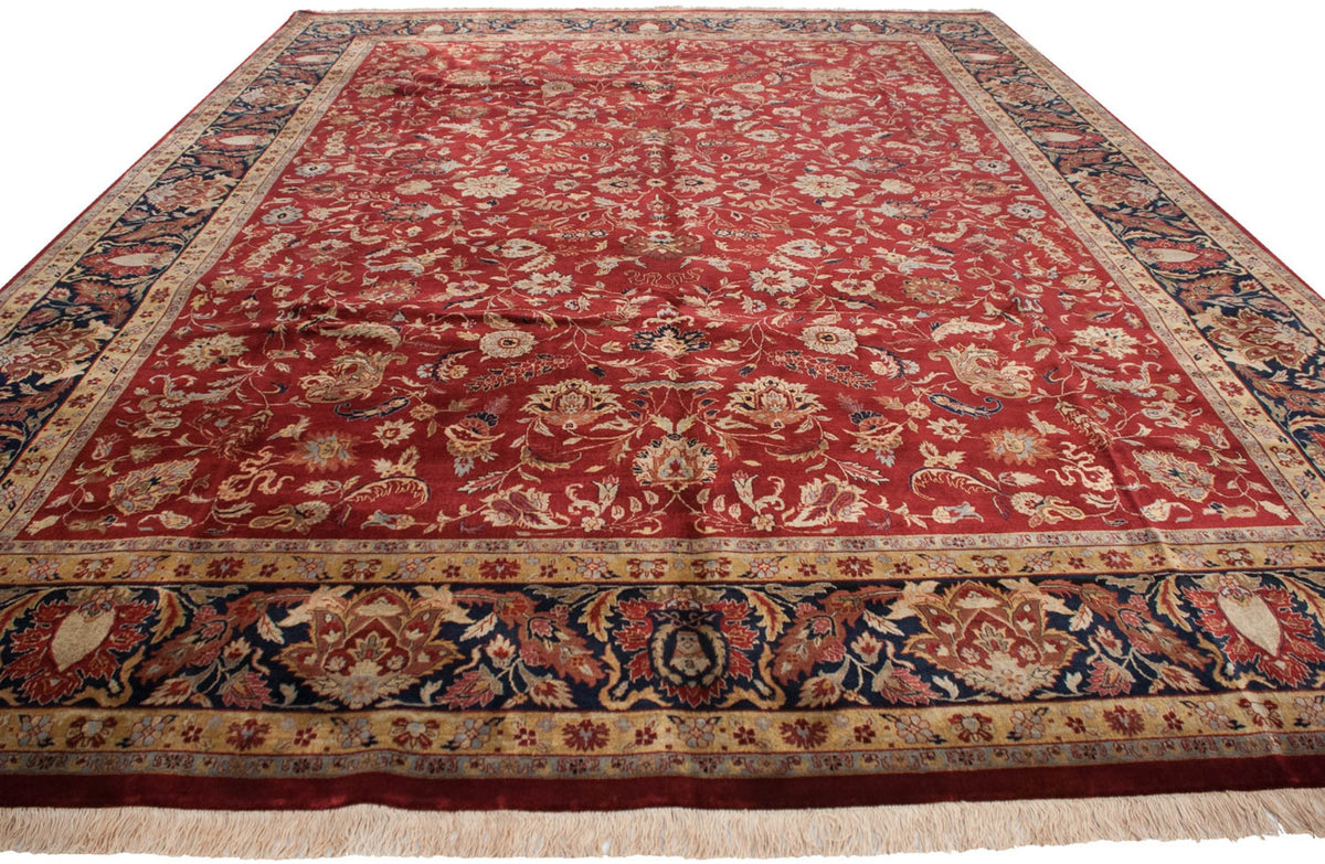 11.5x15 Fine Indian Mohajeran Sarouk Design Carpet