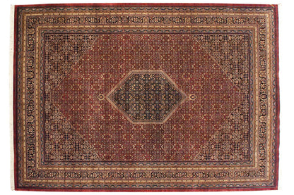 9.5x14 Fine Indian Bijar Design Carpet