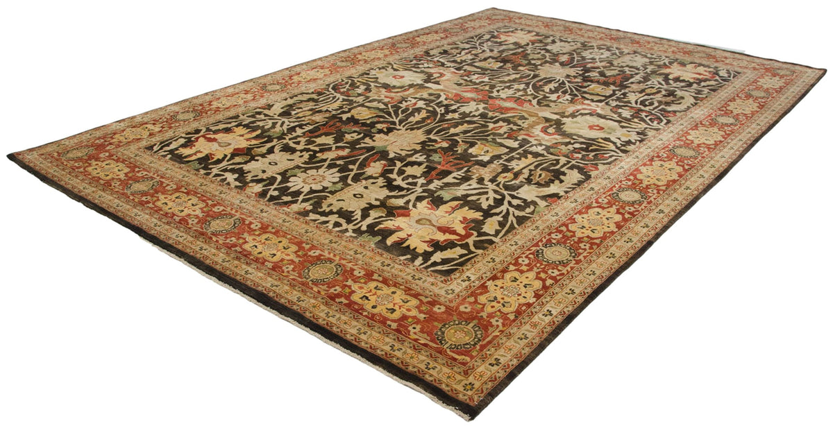 9.5x14.5 Fine Indian Serapi Design Carpet