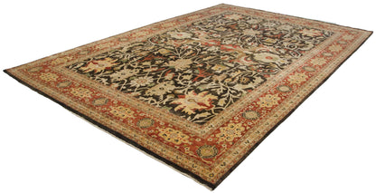 9.5x14.5 Fine Indian Serapi Design Carpet