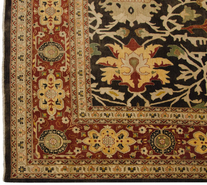 9.5x14.5 Fine Indian Serapi Design Carpet