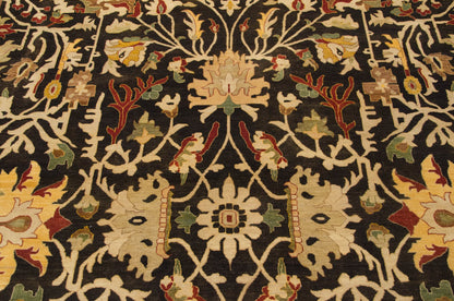 9.5x14.5 Fine Indian Serapi Design Carpet