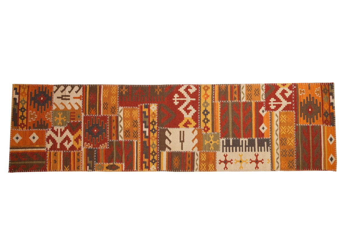 3x11.5 New Patchwork Kilim Rug Runner