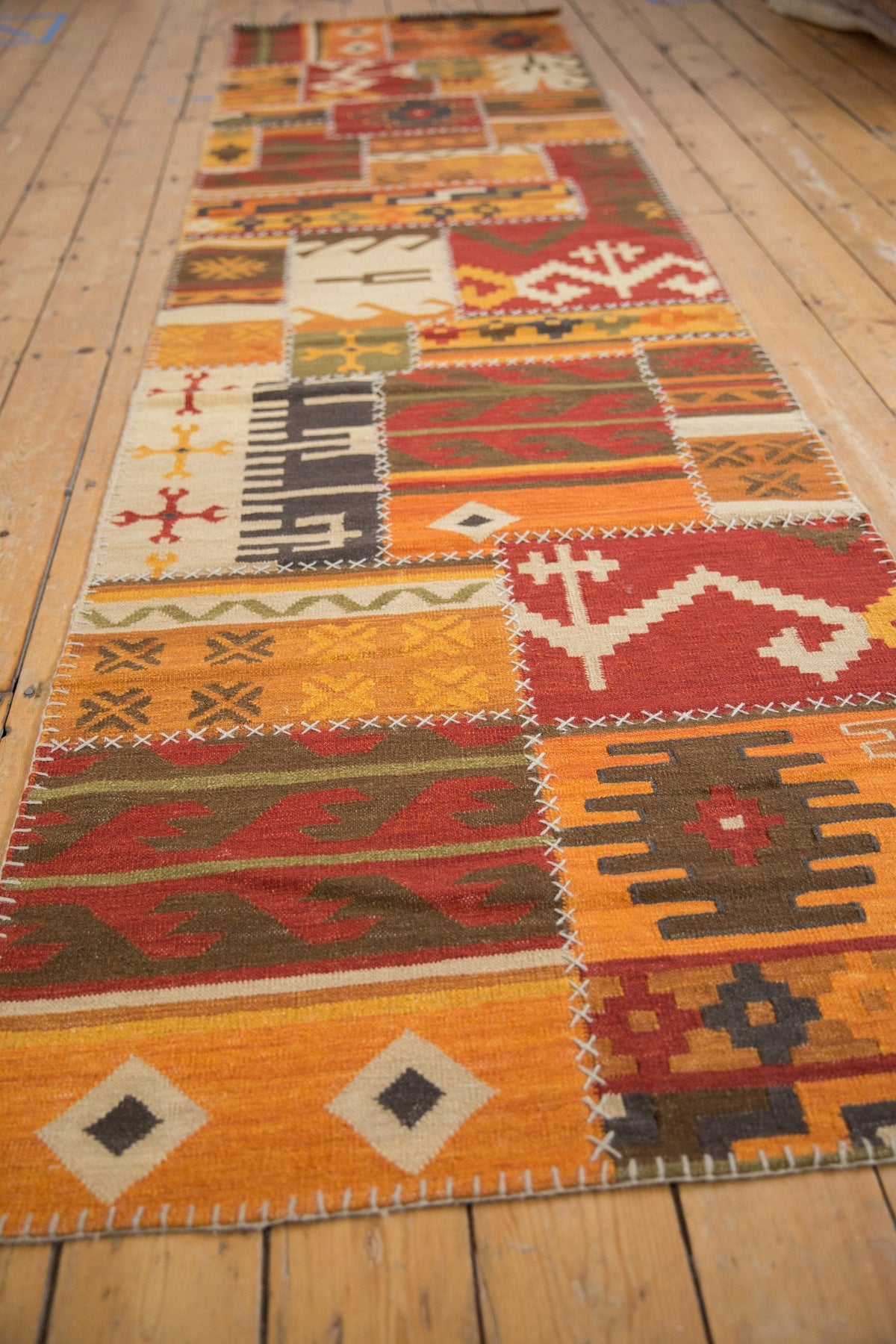 3x11.5 New Patchwork Kilim Rug Runner