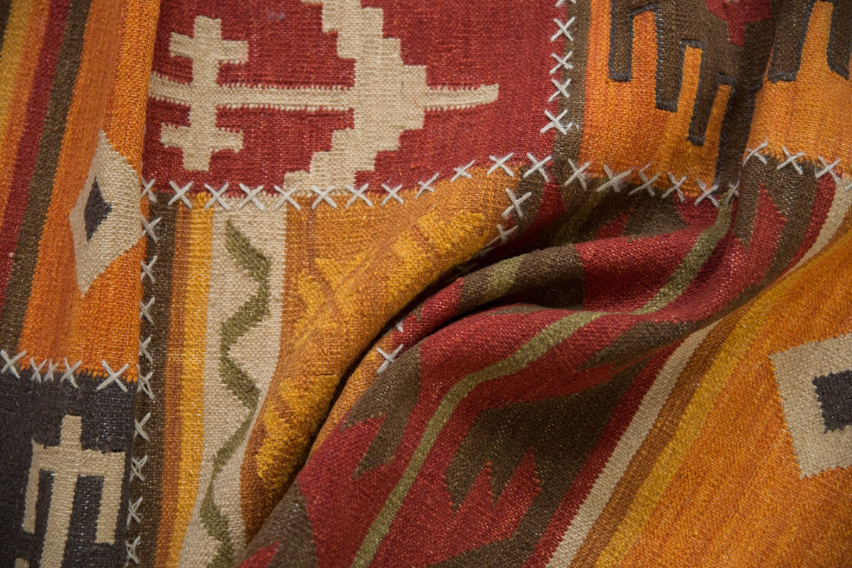 3x11.5 New Patchwork Kilim Rug Runner