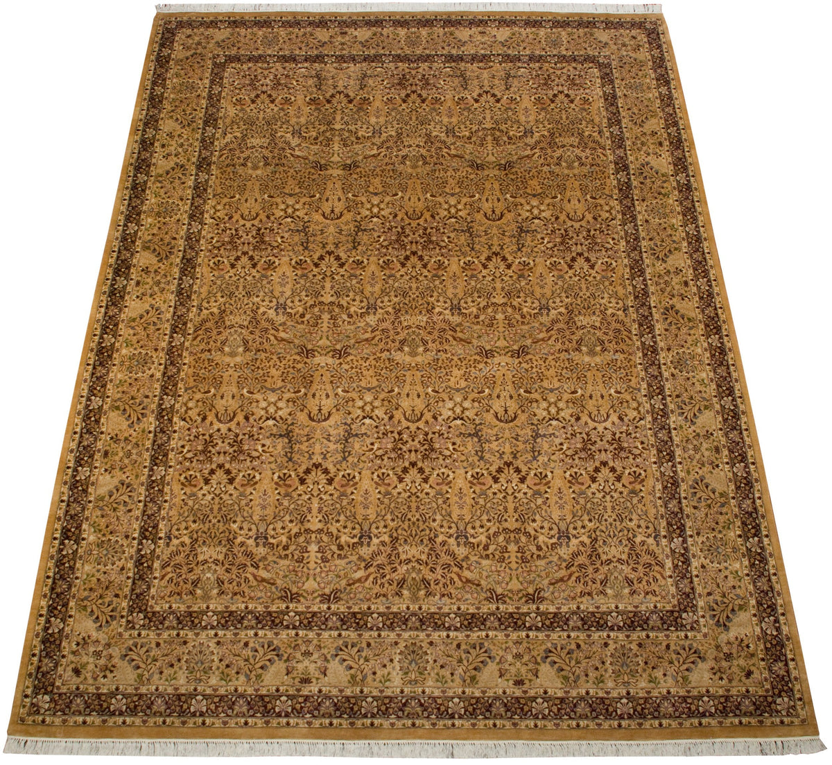 10x14 Vintage Pakistani Kerman Design Carpet