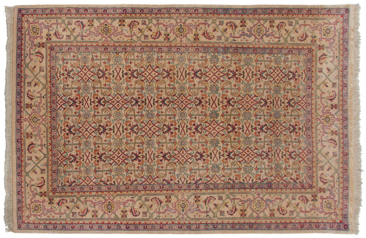 6x9 Vintage Indian Mahal Design Carpet