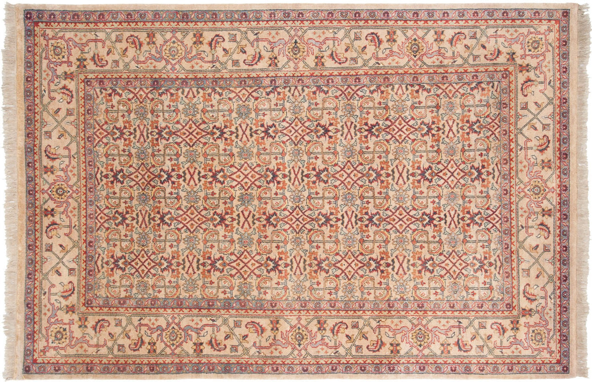 6x9 Vintage Indian Mahal Design Carpet