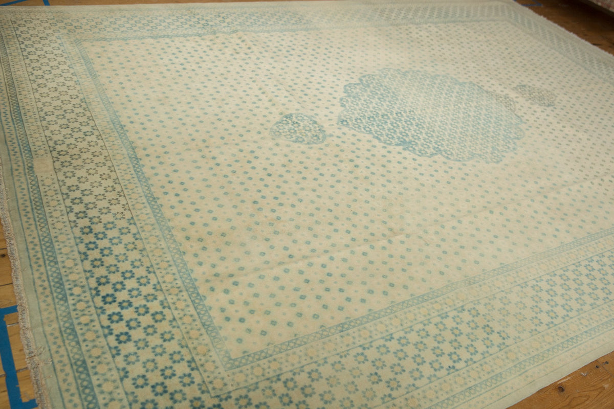 9x11.5 Vintage Distressed Bulgarian Tabriz Design Carpet