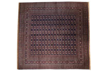 12x12.5 Vintage Fine Bokhara Square Carpet