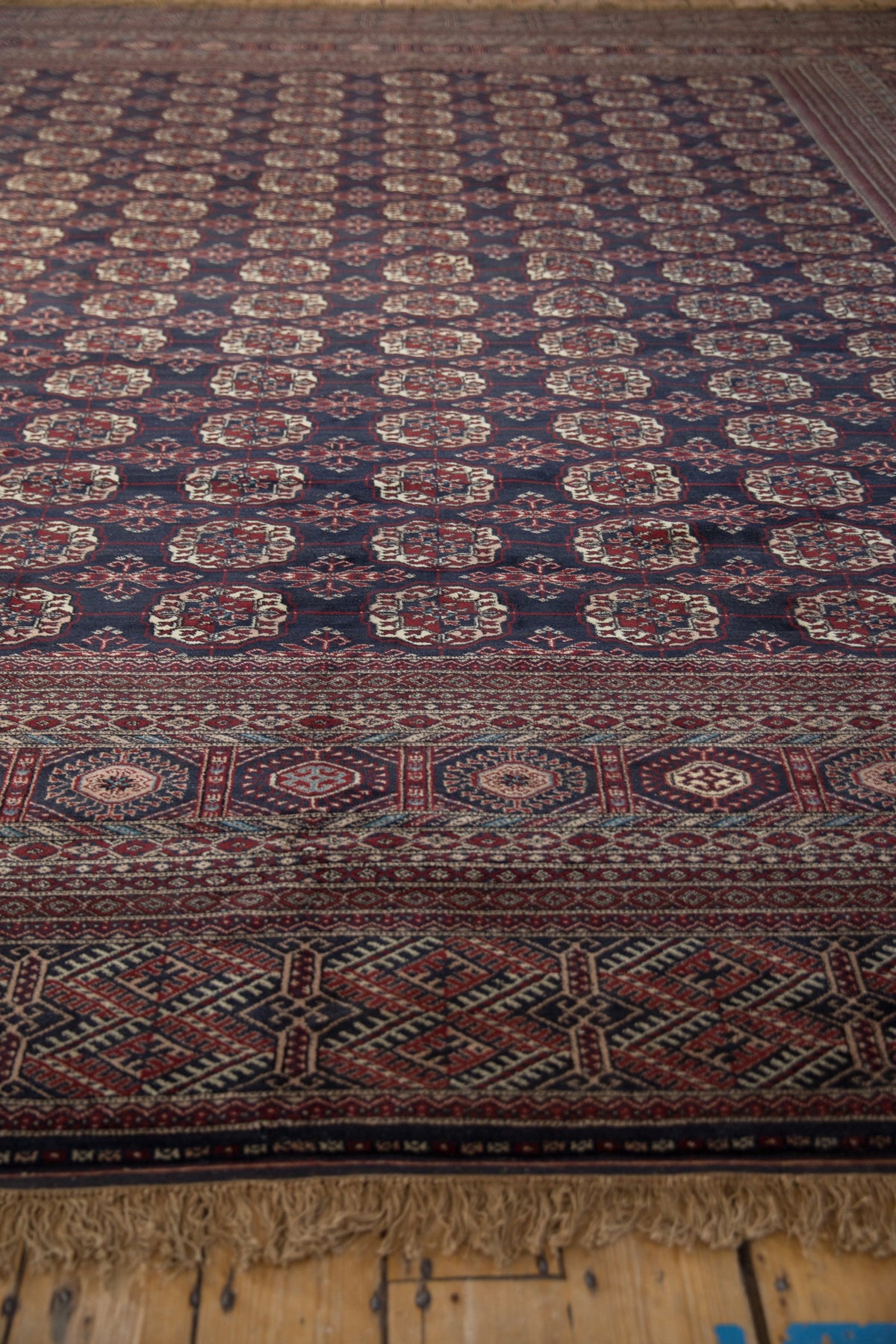 12x12.5 Vintage Fine Bokhara Square Carpet
