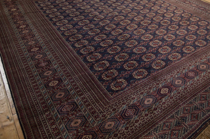 12x12.5 Vintage Fine Bokhara Square Carpet