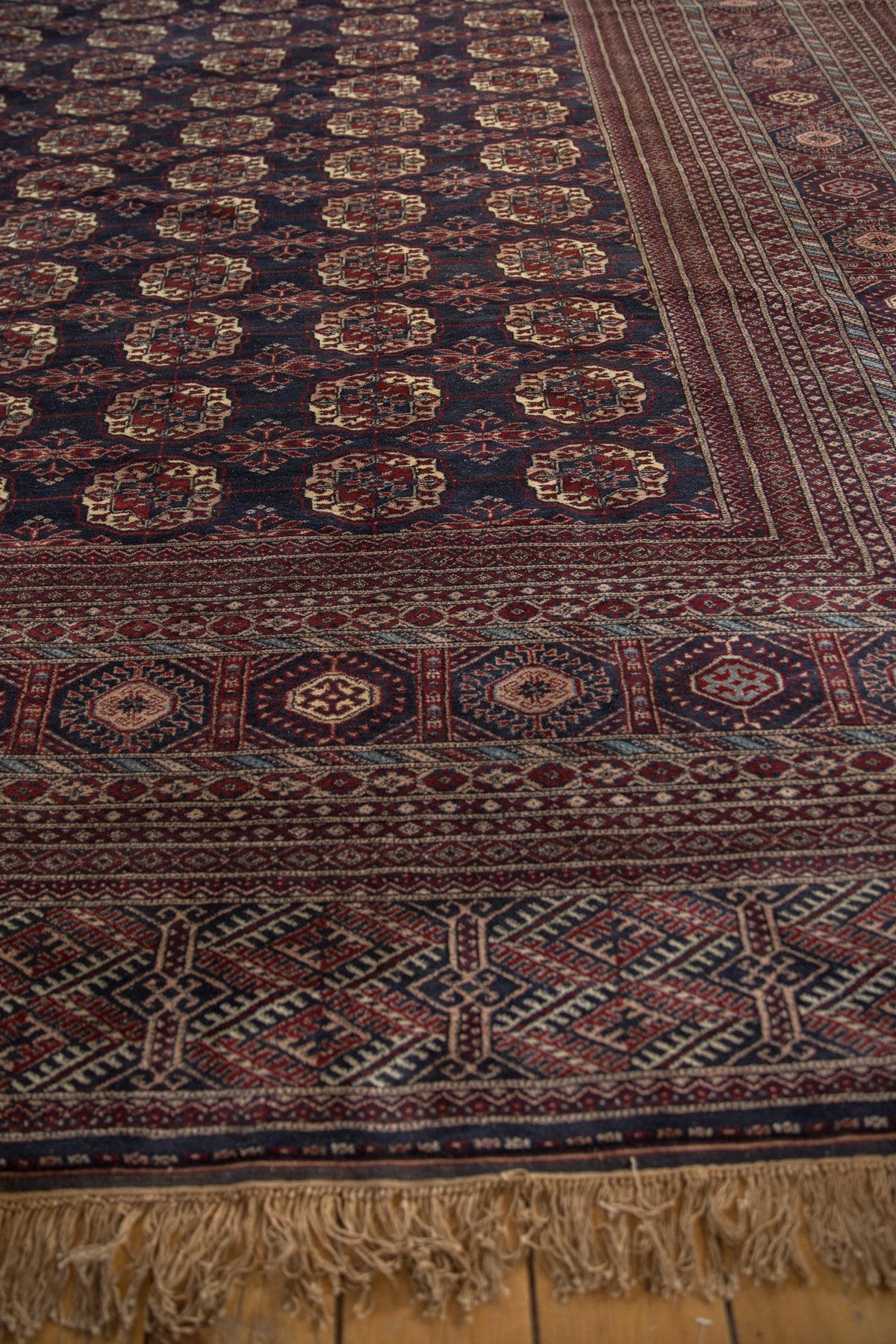 12x12.5 Vintage Fine Bokhara Square Carpet