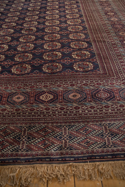 12x12.5 Vintage Fine Bokhara Square Carpet