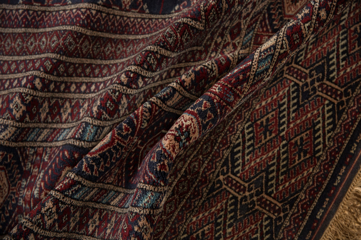 12x12.5 Vintage Fine Bokhara Square Carpet