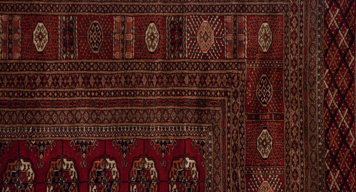 13x19.5 Vintage Fine Bokhara Carpet
