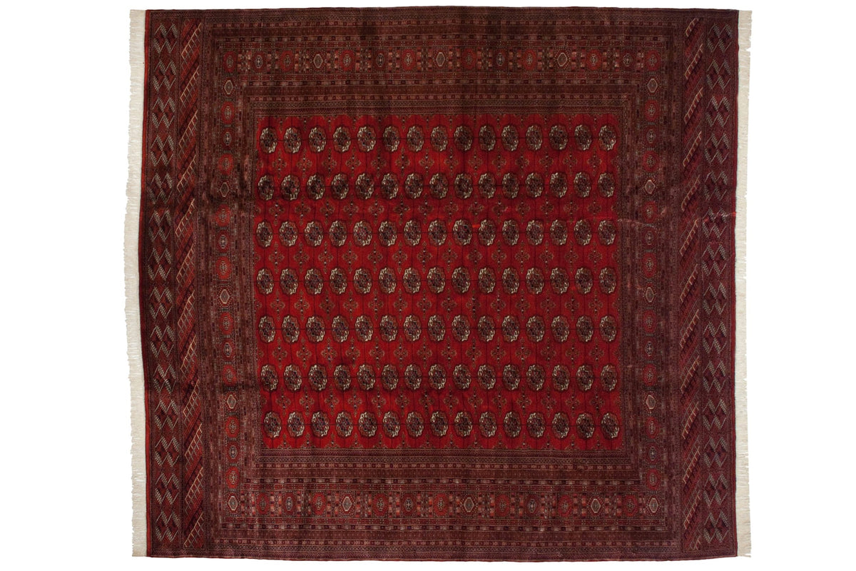 12.5x13 Vintage Fine Bokhara Square Carpet